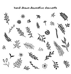 Hand drawn decorative elements Royalty Free Vector Image