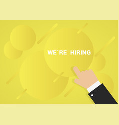 Poster Career Hiring Yellow Bubble Background