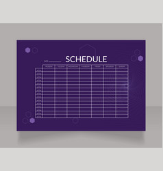 Schedule For Week Worksheet Design Template