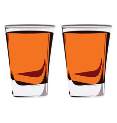 Shot Glasses On A White Background