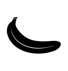 Banana Icon Isolated Black On The White Background