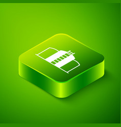 Isometric Oil Tank Storage Icon Isolated On Green