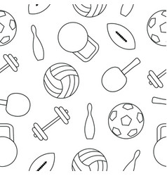 Seamless Pattern Of Sports Equipment