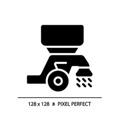 Seed Drill Black Glyph Icon