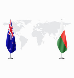 New Zealand And Madagascar Flags For Official