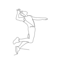 A Volleyball Athelete Do Jump Spike