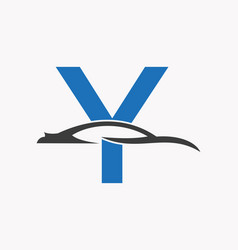 Car Logo On Letter Y And Alphabet Combination