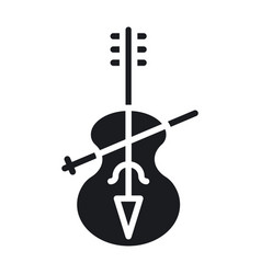 Cello Icon Isolated On White Background