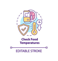 Check Food Temperatures Concept Icon