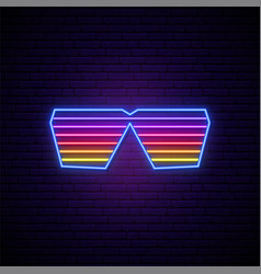 Neon Shutter Glasses Sign Glowing Sunglasses