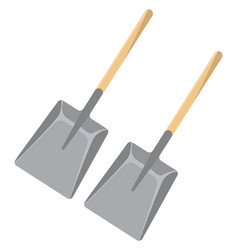 Two Snow Shovels On A White Background