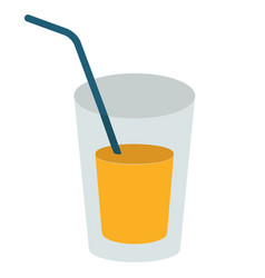 Glass Of Drink With Straw Flat Icon