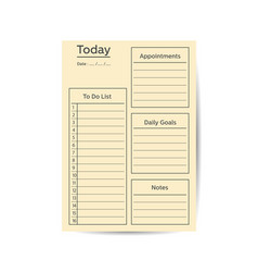 Daily Planners Note Paper Sticker Templates