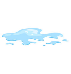 Water spill puddle blue liquid various shape Vector Image