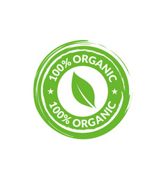 100 Organic Badge Logo