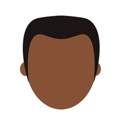 Faceless Dark Skin Man Icon