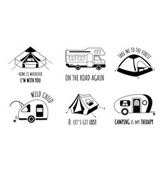 Camping Badges Set