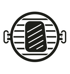 Grilled Meat Top View Icon Simple Bbq