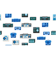 Seamless Pattern Endless With Music Audio Tech