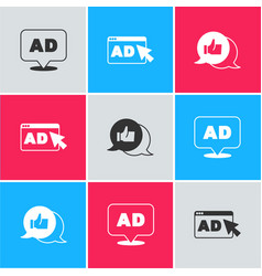 Set Advertising And Customer Product Rating Icon