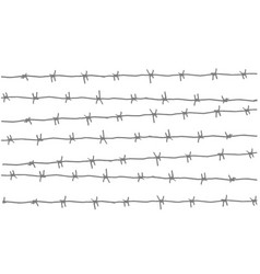 Barbed Wire Silhouette Pattern Grey On White