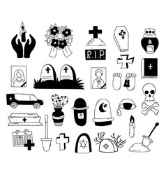 Death And Funeral Collection Doodles