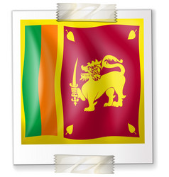 Flag Of Srilanka On Paper