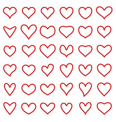 Hearts Stroke Icon Collection