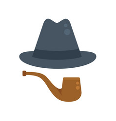 Agent Smoking Pipe Icon Flat Secret