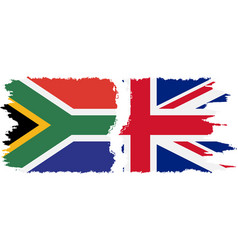 Uk And South Africa Grunge Flags Connection