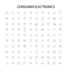 Consumer Electronics Icons Signs Outline Symbols