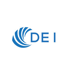 Dei Letter Logo Design On White Background