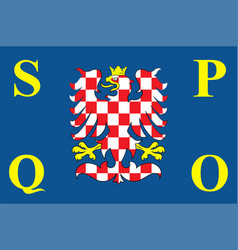 Flag Of Olomouc In Czech Republic