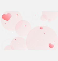 Heart Bubble Pattern Pink Background