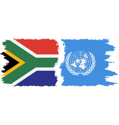 Un And South Africa Grunge Flags Connection