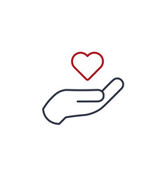 Charity Donation Linear Icon Share Your Love