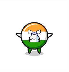 Wrathful Expression Of The India Flag Mascot