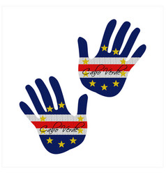 Cape Verde Flag Hand