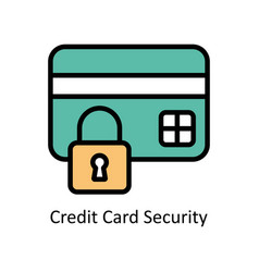 Credit Card Security Filled Outline Icon