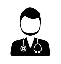 Doctor Icon Flat Style Isolated On White