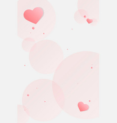 Heart Bubble Pattern Pink Background