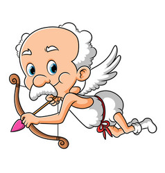 Old Cupid Man Is Aiming With The Love Arrow