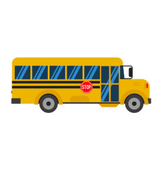 School Bus Icon Flat Design