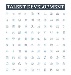 Talent Development Line Icons Set