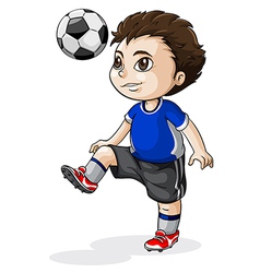 A Young Asian Soccer Player