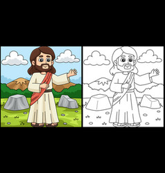 Christian Jesus Preaching Coloring