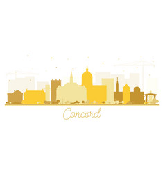 Concord New Hampshire City Skyline Silhouette