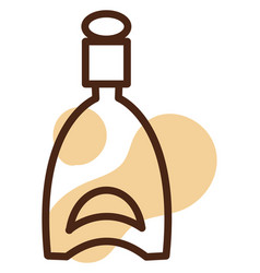 Empty Tequila Bottle Icon On White Background