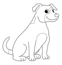 Jack Russell Terrier Dog Isolated Coloring Page