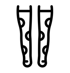 Simple Black And White Icon Of Leg Braces Used